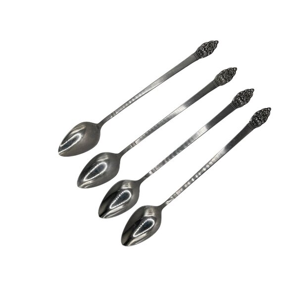 Oneida Vinland Stainless Steel Iced Tea Spoons Set Of 4 - Picture 4 of 5